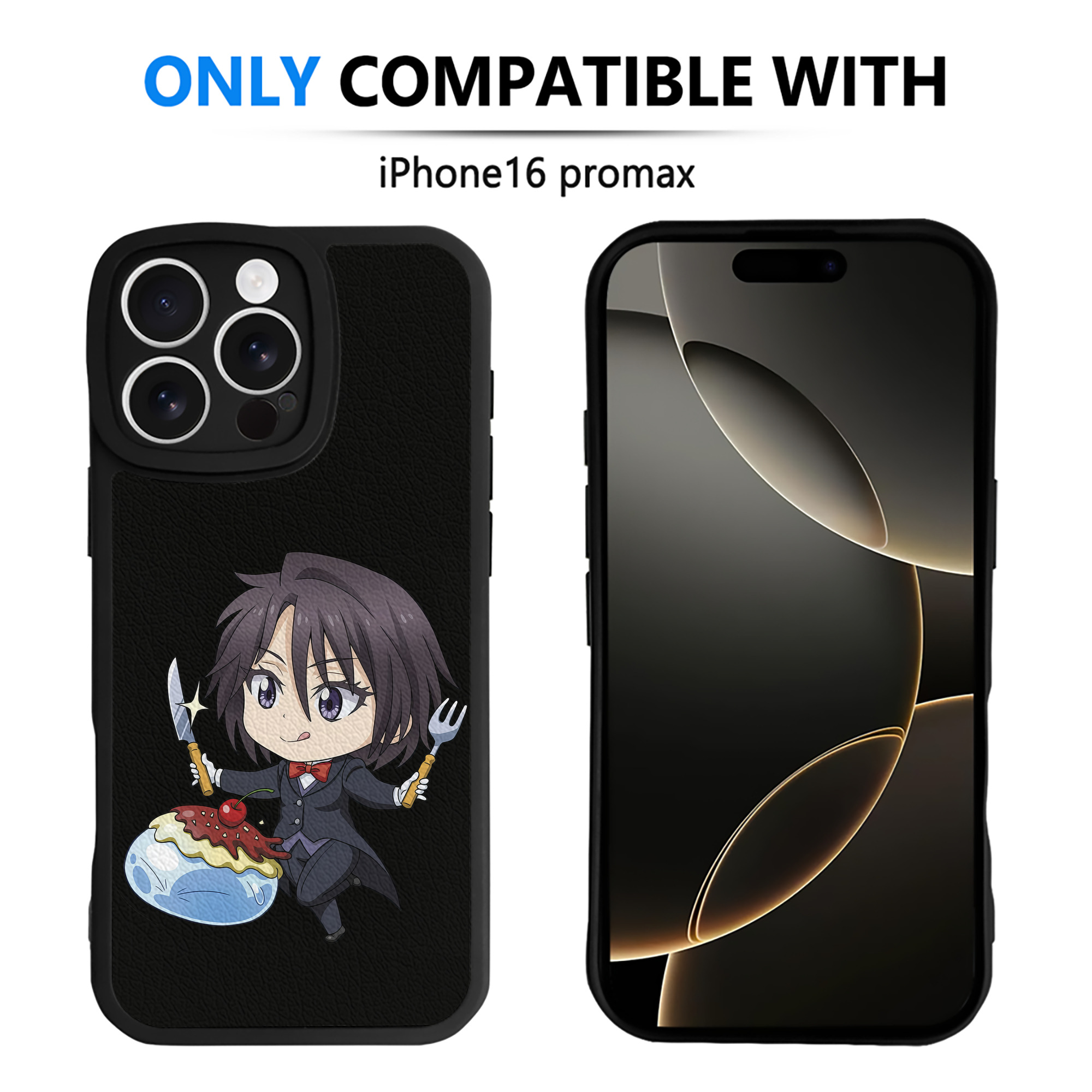 （画像用） 転スラ Regarding Reincarnated to Slime 【iPhone 16シリーズ対応】シリコンスマホケース（レザー調） 材質：シリコン
